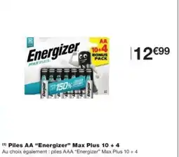 Monop' Piles aa energizer max plus 10 + 4 offre