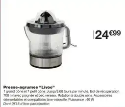 Monop' Presse-agrumes livoo offre