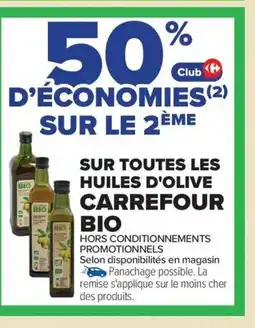 Carrefour CARREFOUR BIO Sur toutes les huiles d'olive offre