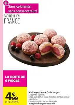 Carrefour Mini troprézienne fruits rouges offre