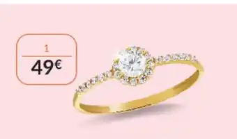 Auchan Bague Or 375 Millièmes Rhodié Et Oxydes de Zirconium offre