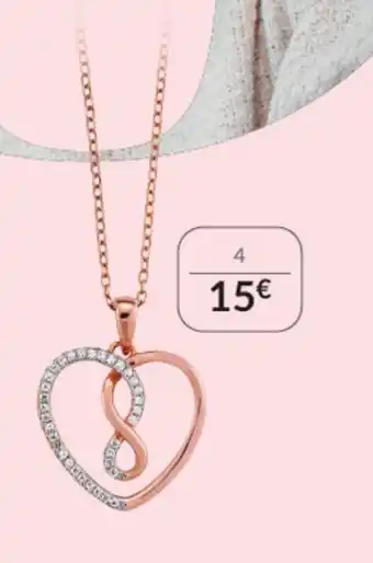 Auchan Collier Argent Bicolore Et Oxydes de Zirconium offre