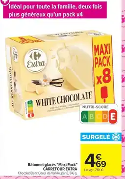 Carrefour CARREFOUR EXTRA Bâtonnet glacés Maxi Pack offre
