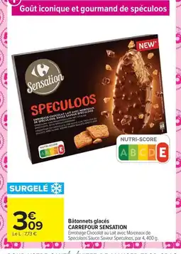 Carrefour CARREFOUR SENSATION Bâtonnets glacés offre