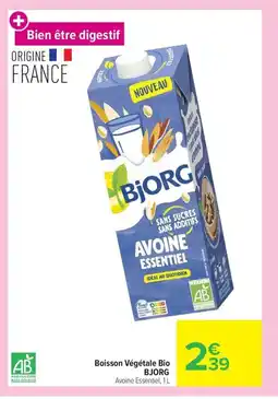 Carrefour BJORG Boisson Végétale Bio offre