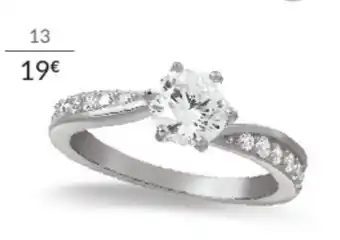 Auchan Bague Argent Et Oxydes de Zirconium offre