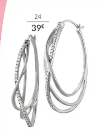 Auchan Créoles Argent Et Oxydes de Zirconium offre