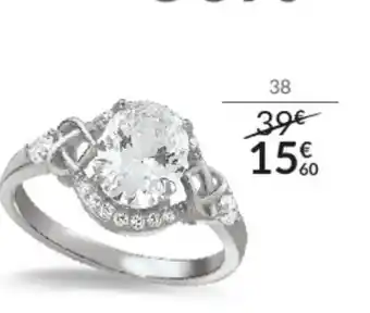 Auchan Bague Argent Et Oxydes de Zirconium offre
