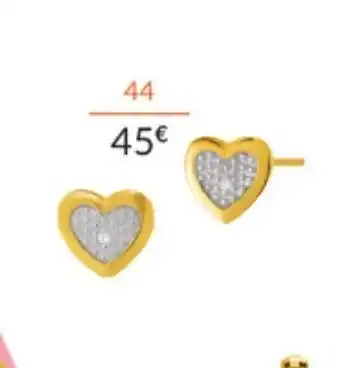 Auchan Boucles d'Oreilles or 375 Millièmes Rhodié offre