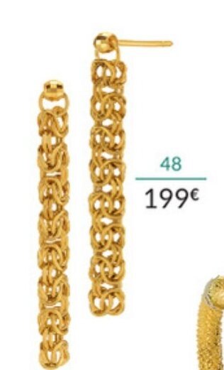 Auchan Boucles d'Oreilles or 750 Millièmes offre