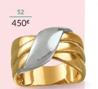 Auchan Bague or Bicolore 750 Millièmes offre