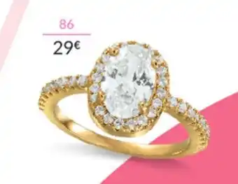 Auchan Bague Plaqué or Et Oxydes de Zirconium offre