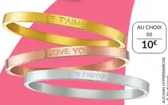 Auchan Bracelet Jonc Acier Au Choix offre