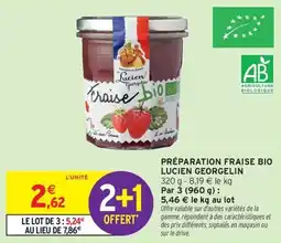 Intermarché Préparation fraise bio lucien georgelin offre