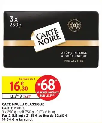 Café moulu classique carte noire