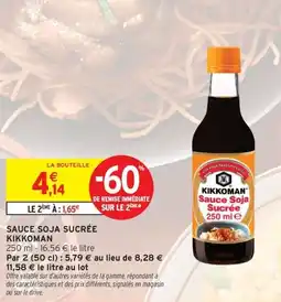 Intermarché Sauce soja sucrée kikkoman offre
