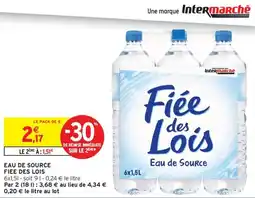 Intermarché Eau de source fiee des lois offre