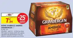 Intermarché Bière d'abbaye ambrée grimbergen offre