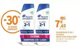 Intermarché Shampooing 2en 1 classic head and shoulder offre