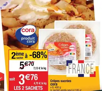 Cora x Carrefour Crêpes sucrées offre