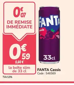 Promocash FANTA Cassis offre