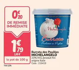 Promocash MICHELANGELO Burrata des Pouilles offre