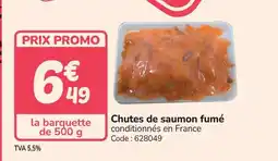 Promocash Chutes de saumon fumé offre