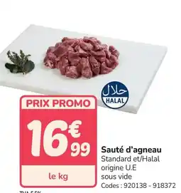 Promocash Sauté d'agneau offre