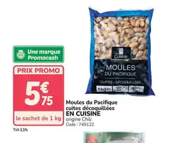 Promocash EN CUISINE Moules du Pacifique cuites décoquillées offre