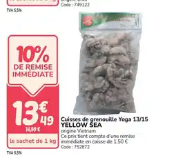 Promocash YELLOW SEA Cuisses de grenouille Yoga 13/15 offre