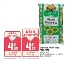 Promocash MCCAIN Breaded onion rings offre
