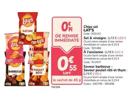 Promocash LAY'S Chips sel offre
