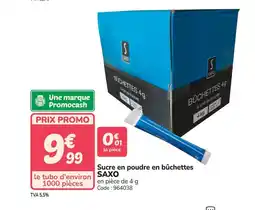 Promocash SAXO Sucre en poudre en bûchettes offre