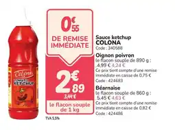 Promocash COLONA Sauce ketchup offre