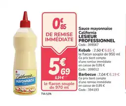 Promocash LESIEUR PROFESSIONNEL Sauce mayonnaise California offre