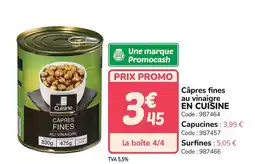 Promocash EN CUISINE Câpres fines au vinaigre offre