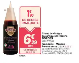 Promocash BORGES Crème au Vinaigre Balsamique de ModènCrèmes offre