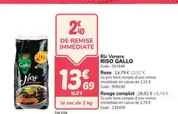 Promocash RISO GALLO Riz Venere offre