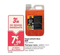 Promocash SOÏ Sauce piment doux offre