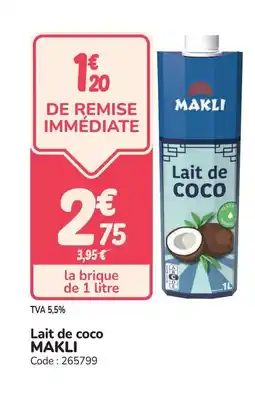 Promocash MAKLI Lait de coco offre