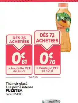 Promocash FUZETEA Thé noir glacé à la pêche intense offre