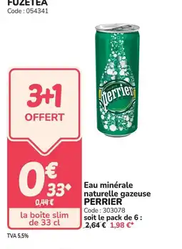 Promocash PERRIER Eau minérale naturelle gazeuse offre