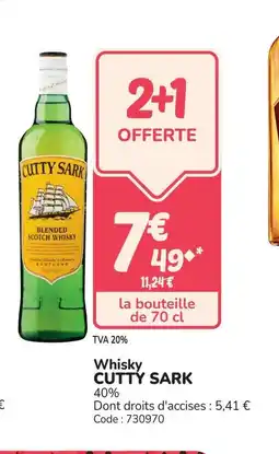 Promocash CUTTY SARK Whisky offre