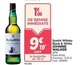 Promocash JOHNNIE WALKER Scotch Whisky Black & White offre
