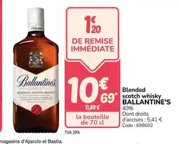 Promocash BALLANTINE'S Blended scotch whisky offre