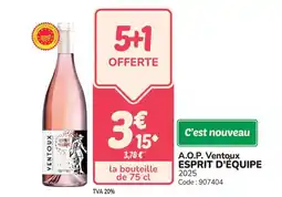 Promocash ESPRIT D'ÉQUIPE A.O.P. Ventoux offre