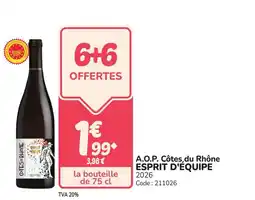 Promocash ESPRIT D'ÉQUIPE A.O.P. Côtes du Rhône offre