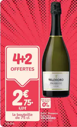 Promocash VELODORO D.O.C. Prosecco Extra Dry offre