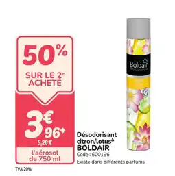 Promocash BOLDAIR Désodorisant citron/lotus offre
