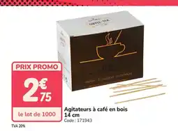 Promocash Agitateurs à café en bois offre